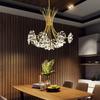 Lámpara de Restaurante Dorada Nórdica Postmoderna Diente de León Creativo Diente de León Cálido Romántico Luz de Dormitorio Iluminación de Lujo Ligero Diseñador