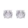 Pendientes de Plata de Ley S925 con Aguja, Sencillos y Dulces, Corte Milenio Rosa de Zirconia, Pendientes Versátiles de Moda de Lujo Ligero Personalizados