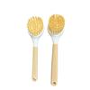 Escova para Lavar Louça Doméstica, Escova de Limpeza de Cozinha com Cabo Longo, Escova de Plástico Não Gordurosa para Panelas, Escova para Tigelas, Escova para Lavar Panelas que Não Suja as Mãos