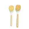 Escova de cozinha de cabo longo, escova de limpeza doméstica para remover manchas, escova para panelas e louças, escova pendurável para limpeza de pia e fogão