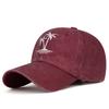 Boné de Baseball de Coqueiro Lavado Transfronteiriço, Estilo Vintage Europeu e Americano, Chapéu Simples Versátil Retrô Feminino para Pesca e Deslocamento
