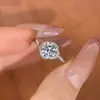 Anillo de Plata de Ley S925 con Banda Trenzada Simple y Moissanita, Elegante y Romántico, Lujo Ligero y Brillante, Regalo para Novia
