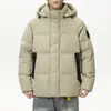 Nuevo Abrigo de Invierno para Hombre 90% plumón de Pato Blanco Holgado con Capucha Chaqueta de plumón Moda Trendy para Pareja Versátil