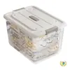 Caja de Almacenamiento Transparente Caja de Almacenamiento de Plástico para el Hogar Gran Capacidad Armario Ropa Juguetes Ropa de Cama Almacenamiento Organización de Ropa