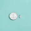 Colgante Pequeño Corazón de Melocotón de 5 mm Plata de Ley S925 Colgante Doble Corazón Sólido Colgante para Pulsera de Cuerda Hecha a Mano DIY