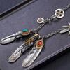 Juego de Cadena Xiangxu Taijiao Cadena Estilo Takahashi Goro Collar de Pluma Turquesa para Mujer y Hombre Cadena de Lana Outlet de Fábrica