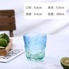 Ins estilo nórdico creativo patrón de corteza azul degradado vaso para agua con burbujas de jugo Glacier café leche vidrio de celebridad de Internet