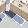Fabricantes transfronterizos mayoreo simple viento cocina tapete de piso para el hogar sucio tapete antideslizante largo baño absorción de agua y aceite tapete para pies