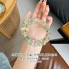 Pulsera de Cristal Amarillo Limón y Fluorita Verde de Diseño Original para Mujer, Adecuada para Verano, un Regalo para Niñas