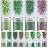 Cross-border hot natal verde 24 cores unhas glitter lantejoulas terno glitter gradiente laser lantejoulas