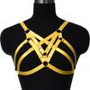 Fabricante de Suministro Transfronterizo Tipo Bambú Venta Directa Correas de Arnés Opcionales Multicolor Top de Lencería Sexy Calado O0750