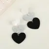 Nuevos Pendientes de Tachuela con Forma de Corazón para el Día de San Valentín con un Diseño Elegante y Único, Pendientes Largos Simples de Tres Eslabones para Mujer