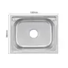 Acero Inoxidable 201 Formado por Estiramiento Fregadero Individual Cepillado de una Cubeta Adecuado para Cocina Uso Doméstico como Lavabo para Verduras