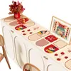Alfombrilla Roja de Año Nuevo de Gama Alta para Comedor, Mantel Individual, Decoración de Boda para Entrada, Alfombrilla Protectora para Encimera de Zapatero, Alfombrilla para Mueble de TV
