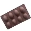 Molde de Silicona para Pastel, Huevo de Pascua de Chocolate de 8 Piezas, Molde para Postre de Gelatina de Pudín, Herramientas para Hornear Jabón
