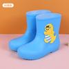 Botas de Lluvia Infantiles Fengqingfan Dinosaurio de Dibujos Animados Conejito PVC Antideslizantes Caña Media Botas de Lluvia para Niños y Niñas Zapatos de Agua para Niños Pequeños