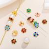 Estilo chino antiguo oro tres piezas gota de aceite seis piezas espaciador de torso DIY pulsera de cuentas collar accesorios de joyería materiales