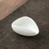 Chá de porcelana branca de jade gordo de ovelha, cerimônia do chá de lótus, chá de cerâmica, colher de chá de porcelana de lótus, acessórios para cerimônia do chá, conjunto de chá kung fu de porcelana branca Dehua