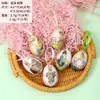 Pegatinas de Espuma de Poliestireno para Pascua Transfronterizas Fiesta de Huevos Decoración del Hogar Huevos de Espuma Pintados Colgables Envueltos en Papel