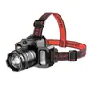 Linterna frontal de inducción Batería de litio de larga duración Linterna frontal para exteriores Luz potente Montada en la cabeza Carga USB Zoom Pesca Pesca nocturna Especial