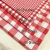 Tecido 100% algodão tecido xadrez de algodão tecido para vestuário xadrez preto branco vermelho branco pequeno quadrado tecido para vestido de camisa cross-border drop shipping quente