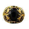 Anillo de Piedras Preciosas Retro Transfronterizo, Anillo de Flor de Oro Rosa Incrustado con Diamantes de Alta Gama, Lote de Joyería Personalizada de Moda y Genial para Hombres y Mujeres