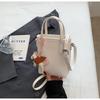 Estilo Minimalista de Moda de Este Año 2026 Bolso Tote Cubo Casual de Color Sólido para Mujer, Bolso Cruzado Versátil a la Moda con una Textura Elegante