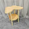 Mesa de Centro Borboleta para Casa Rack de Armazenamento de Cabeceira para Quarto Mesa Lateral para Sala de Estar Apartamento Pequeno Mesa de Centro de Plástico com Armazenamento Multicamadas