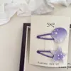 Novo Par de Presilha de Cabelo/Tiara Estrela de Concha Brilhante para Crianças BB Clip Presilha de Cabelo Elástico