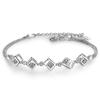 Pulsera Geométrica Cuadrada de Circonita Elegante y de Moda para Mujer, Cubo de Rubik de Cristal de Amor, Pulsera Versátil Personalizada, Joyería de Alta Gama