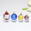 Cuentas de Aceite Esencial de Vidrio Lámina de Oro Tapa de Plata 925 Colgante de Cuentas de Vidrio Accesorios para Pendientes Colgantes Collares Pulseras DIY