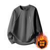 Sudadera Acu para Hombre con Forro de Polar, Peso Pesado, Estilo Americano, Cuello Redondo, Otoño e Invierno, Suéter con Parches Estructurados, Top con Letras, Chaqueta, Moderna