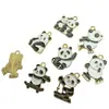 Aleación Goteo de Aceite DIY Dibujos Animados Lindo Panda Gigante Accesorios de Joyería Accesorios Pendientes Pendientes Collar Colgante Material Lote