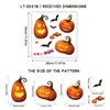 Nuevas Pegatinas de Ventana de Vidrio de Calabaza de Dibujos Animados para Halloween, Gato Negro, Caramelo, Murciélago Pegatinas Estáticas, Suministros de Decoración Festiva para Tiendas