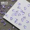 Joyería Explosiva para Uñas Hielo-transparente Mini Corazón Color Rojo de Internet Tridimensional Fondo Plano Pequeño Corazón de Melocotón Decoración de Taladro de Uñas de Resina