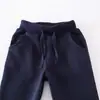 Novas Calças de Moletom Infantis para Primavera, Outono e Inverno, Calças Longas de Fleece Bordadas para Meninos, Bebês e Crianças Pequenas
