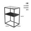Mesa lateral simples de ferro para sofá, mesinha de centro para sala de estar, mesa de armazenamento pequena de várias camadas para espaços pequenos, mesa de cabeceira
