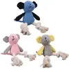 Brinquedo de corda de algodão para animais de estimação, estilo desenho animado de rato, com padrão de abacaxi, pelúcia, brinquedo durável para cães, para filhotes roerem, aliviar o tédio e como companhia