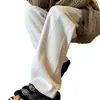 Pantalones de plátano grises para mujer, nuevos pantalones casuales de lana de cachemira para otoño e invierno, de corte holgado, con caída, de pierna recta y ancha