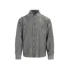 Camisa de manga larga a rayas verticales estilo retro americano para hombre, holgada y casual, adecuada para primavera y otoño, camisa versátil con cuello estilo japonés