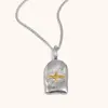 Moda Transfronteriza Europea y Americana Elegante Nicho Creativo Collar Acero Inoxidable Chapado en Oro de 18K Collar de Pájaro Dios del Sol Lujo Accesible para Mujer