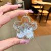 Nuevas cuentas de burbujas luminosas de aceite acrílico botella de arena movediza de flor de cerezo adornos de flores creativos colgante de bolsa al por mayor