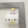 Lindos accesorios de gato color amarillo leche de algodón materiales hechos a mano DIY accesorios para ropa calzado accesorios agujero zapatos al por mayor