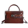 Bolso Pequeño de Alta Gama con Patrón de Cocodrilo para Mujer 2026 Nueva Moda Bolso Cruzado Versátil Bolso de Mano Cuadrado Pequeño Súper Popular Exquisito