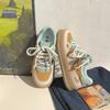 Beier retro americano nicho original fondo grueso 2024 primavera nuevo popular estudiante zapatos de mezclilla pan para mujer