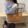 Bolsa de mano de gran capacidad para el tiempo libre, bolsa de mano retro popular versátil, bolsa para axila para estudiantes universitarios y viajeros, comercio exterior