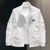 Jaqueta Masculina Nova Estilo Simples para Ir ao Trabalho Diariamente Versátil Tendência Marca Bonita Moda Logo Bordado Pequena Decoração Manga Longa