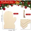 Novo Conjunto de 10 Pingentes de Madeira de Natal Decorações DIY Tags de Madeira em Branco Não Acabadas para Pintura