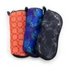 Caixa de bolsa para óculos portátil externa material de mergulho bolsa para óculos estampada à prova d'água com zíper anti-queda bolsa de armazenamento para óculos