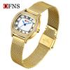 Reloj de Moda para Mujer Más Vendido de Ofns Tiktok Impermeable Barril Cuadrado Números Romanos Reloj de Cuarzo con Diamantes Reloj de Pulsera para Mujer